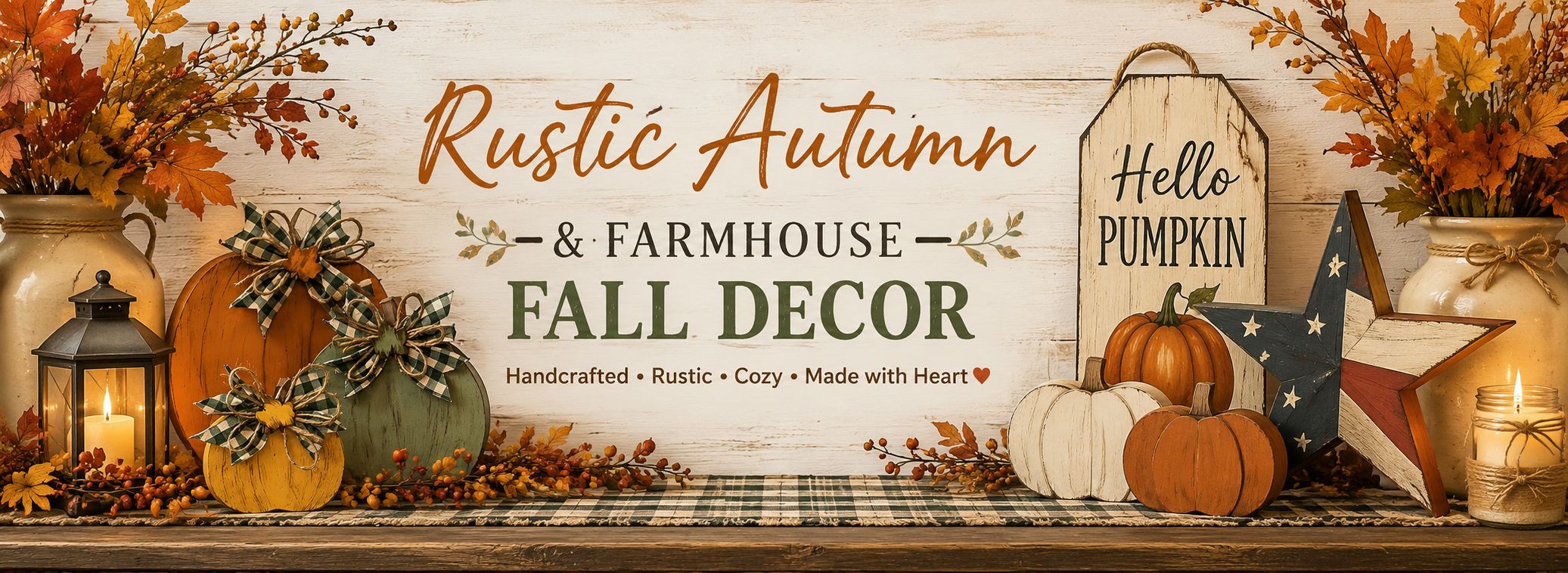 Rustic Autumn and Farmhouse Fall Decor from Lone Wolf Craft Studio