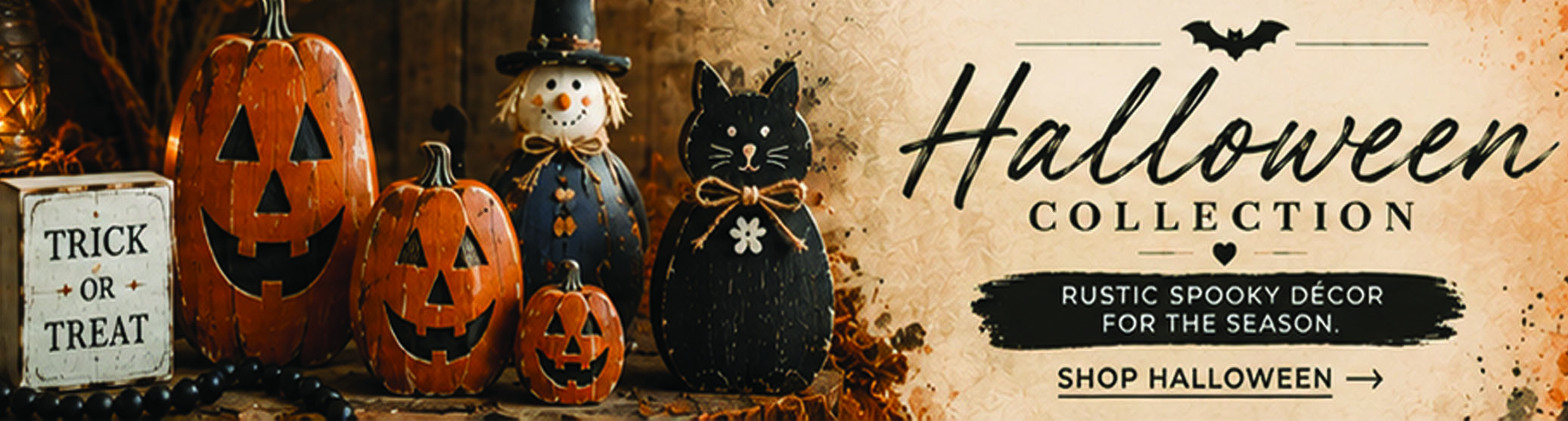 Rustic Halloween Decor from Lone Wolf Craft Studio