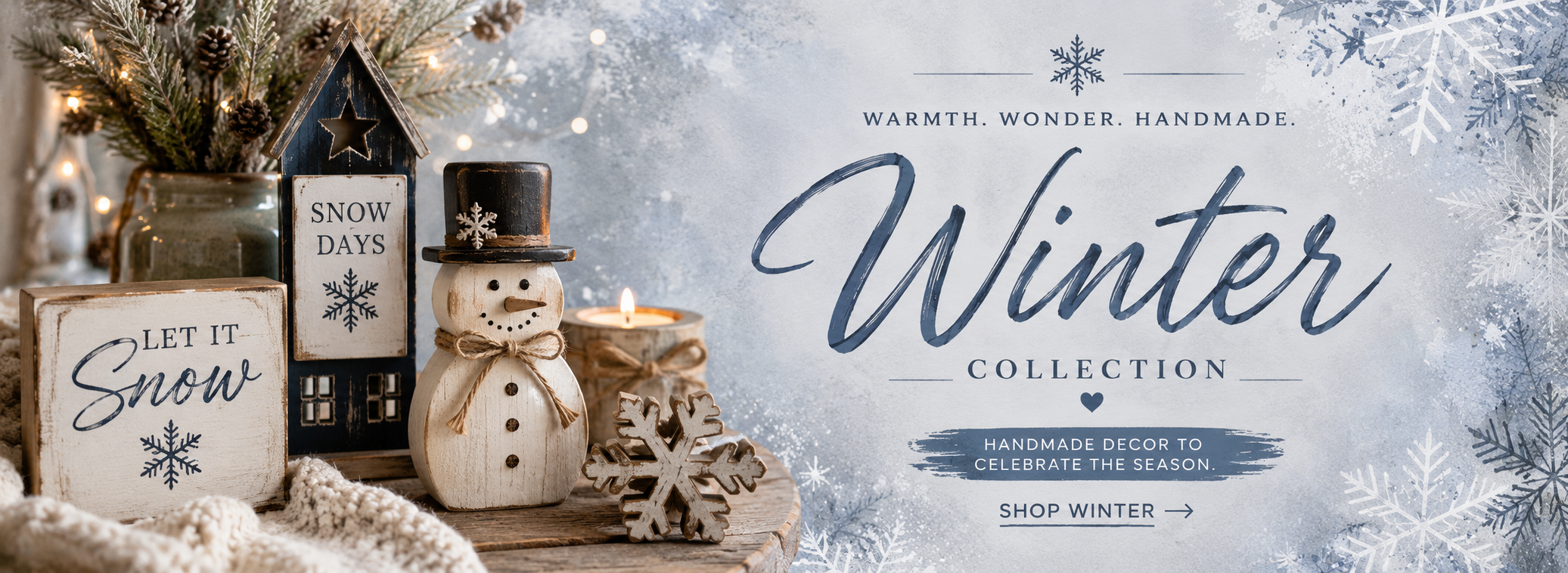 Rustic Winter Decor from Lone Wolf Craft Studio