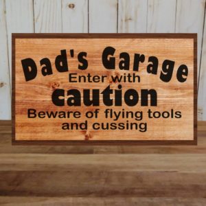 Dad's Garage Custom Wood Sign