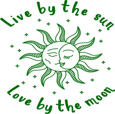 Live by the sun Love by the moon vinyl decal - Image 3