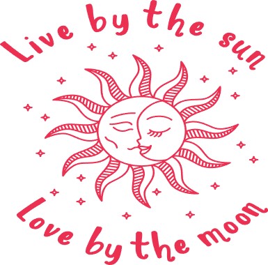 Live by the sun Love by the moon vinyl decal - Image 6