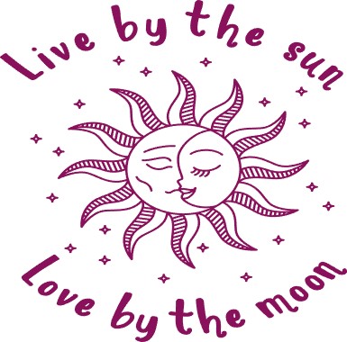 Live by the sun Love by the moon vinyl decal - Image 4