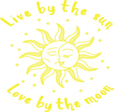 Live by the sun Love by the moon vinyl decal - Image 5