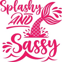 Splashy & Sassy Mermaid  Vinyl Decal