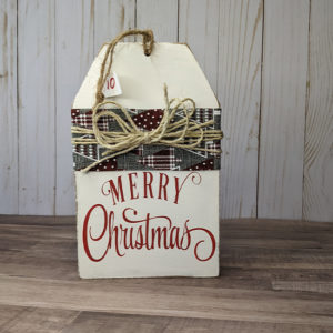 Merry Christmas Tag Shelf Sitter