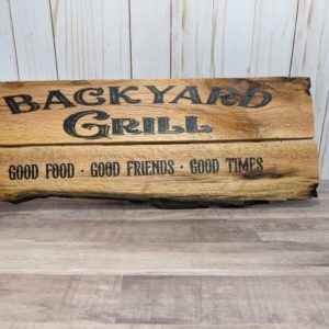 Backyard Grill Reclaimed Wood Sign