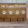 Time to Walk the humans sign and leash holder