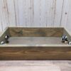 Wooden serving tray box with nautical rope