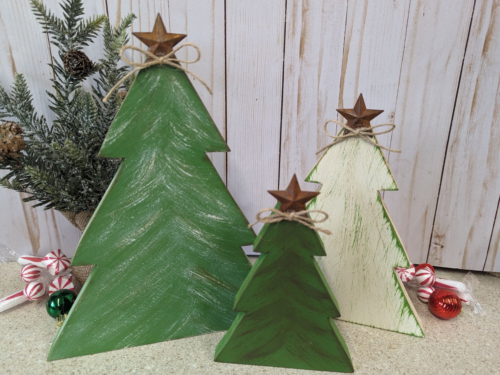 Rustic Wooden Christmas Trees: Festive Holiday and Christmas Tree Decor - Image 6