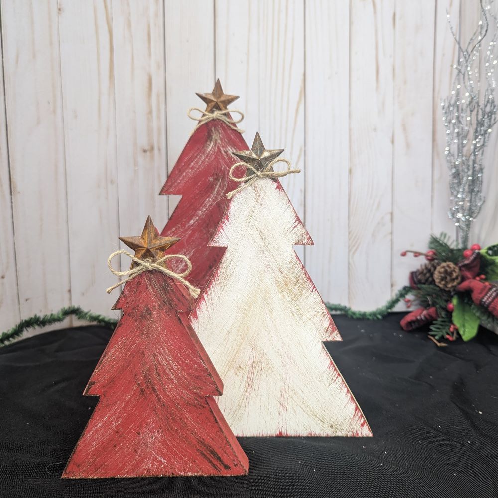 Rustic Wooden Christmas Trees: Festive Holiday and Christmas Tree Decor - Image 2