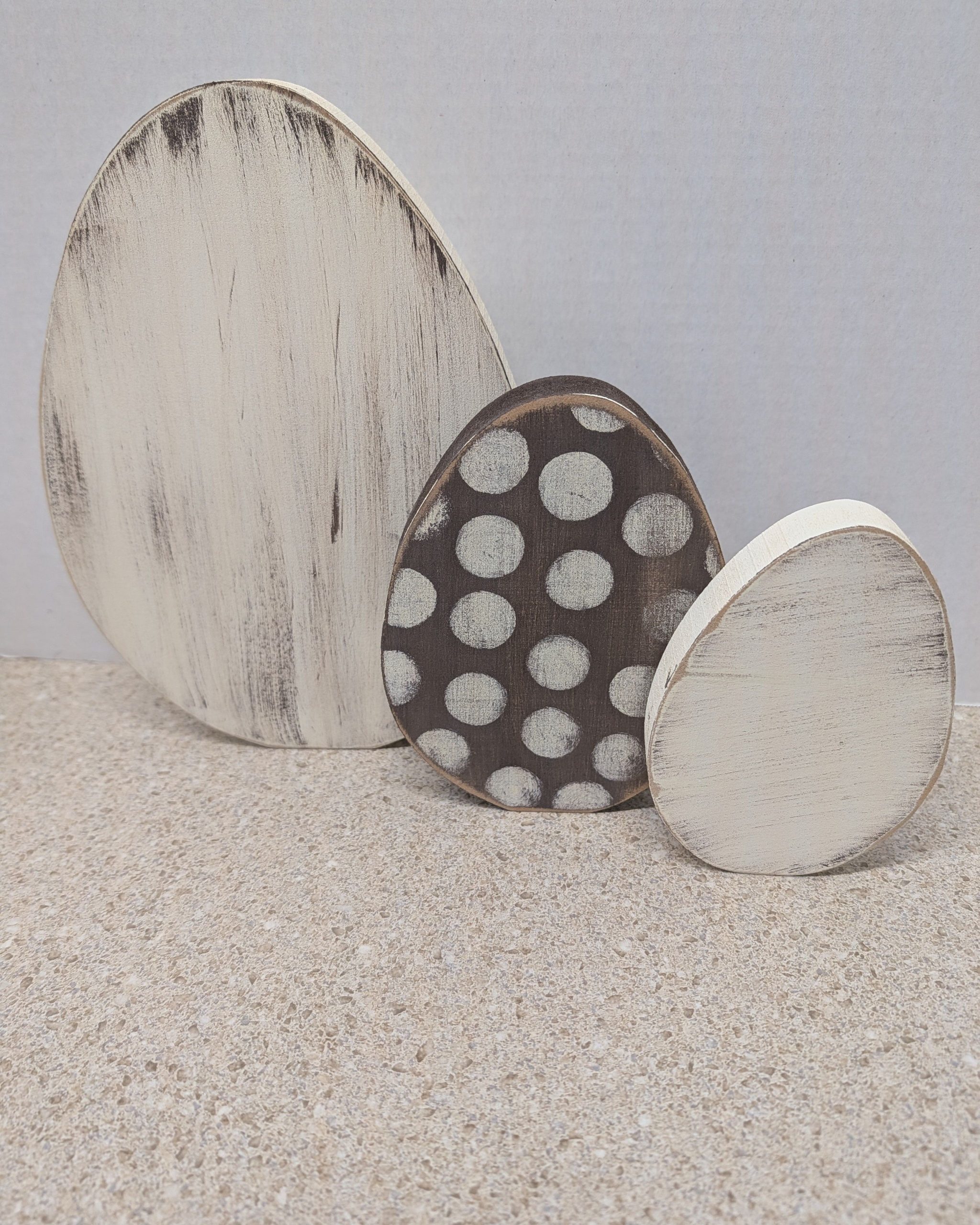 Rustic Wooden Easter Egg Set
