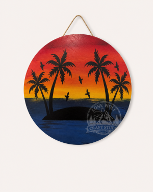 Tropical Sunset Wall Hanging