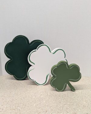 Handcrafted Wooden Shamrocks Set of 3