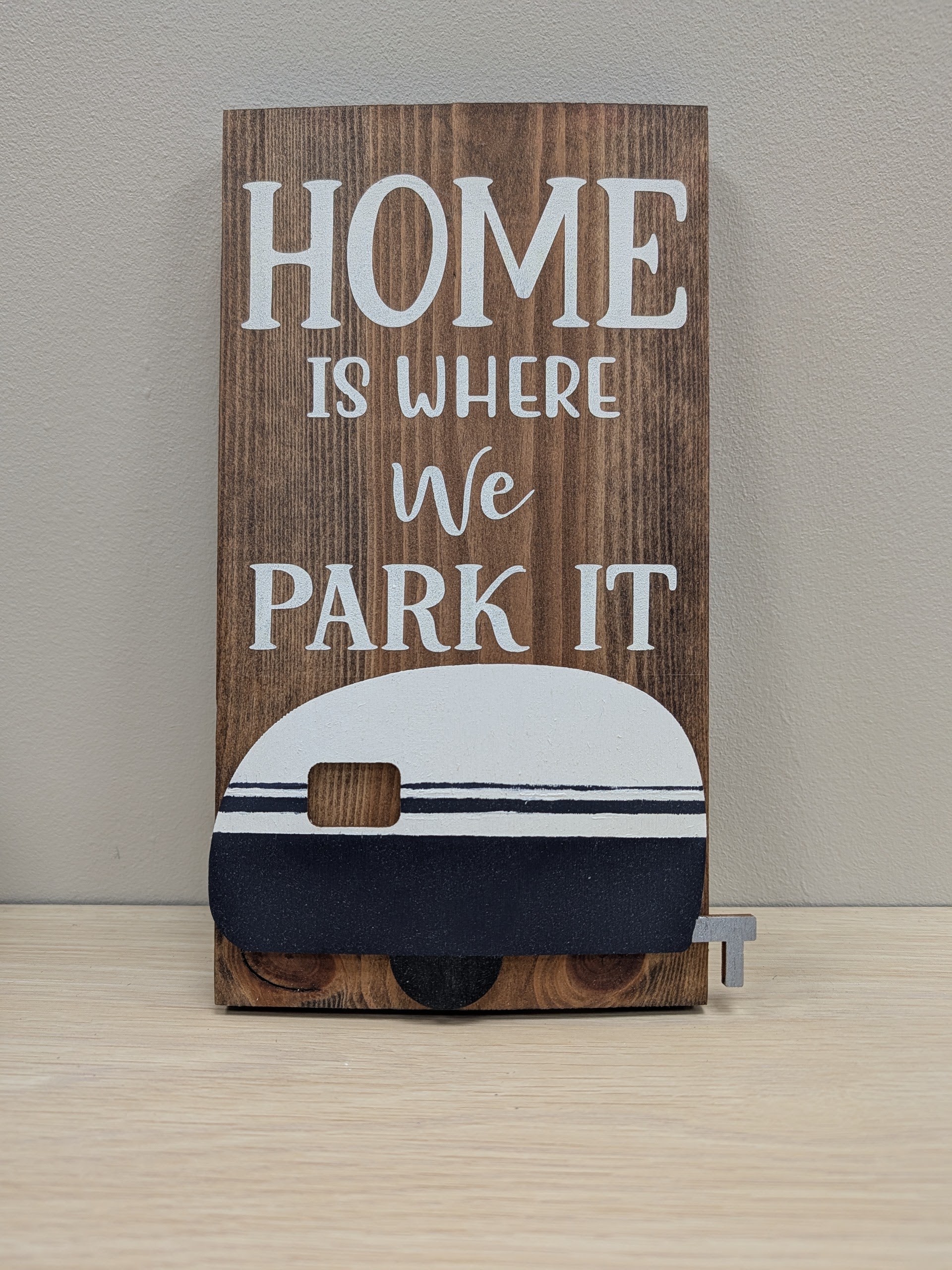 Home Is Where We Park It Wooden Camper Wall Sign