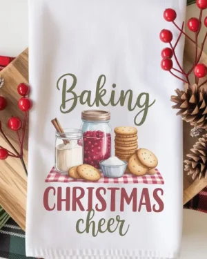 Festive Baking Christmas Kitchen Towels