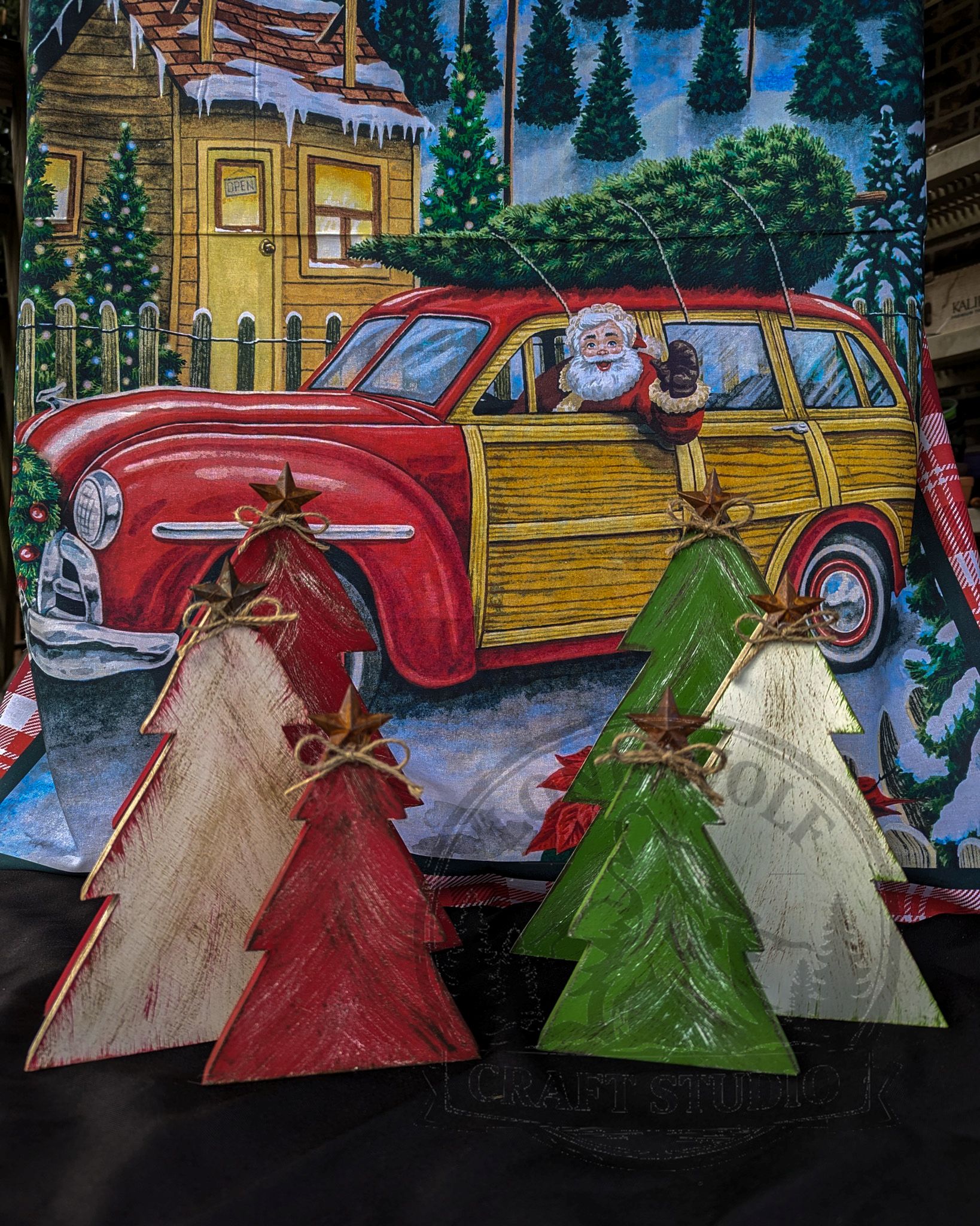 Wooden Christmas Trees Set - Image 2