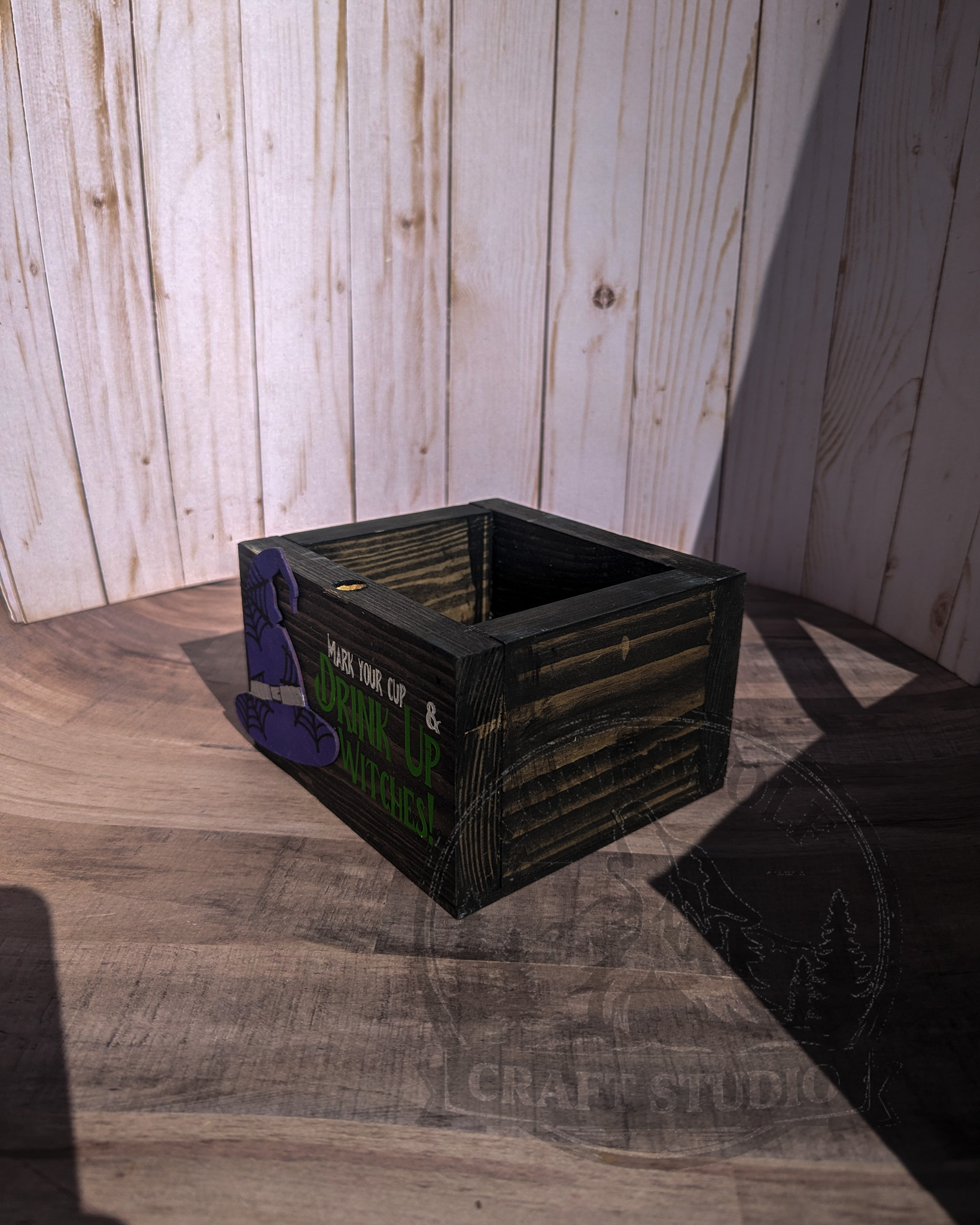 Drink Up Witches! Halloween Party Cup Holder & Marker Box - Image 3