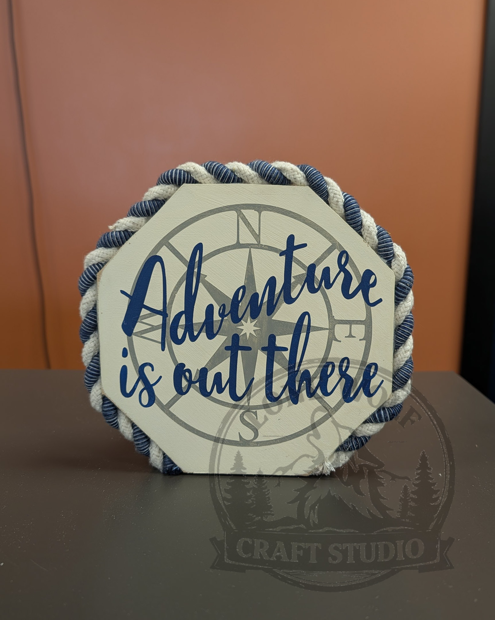 Adventure Is Out There Nautical Compass Shelf Sitter - Image 4