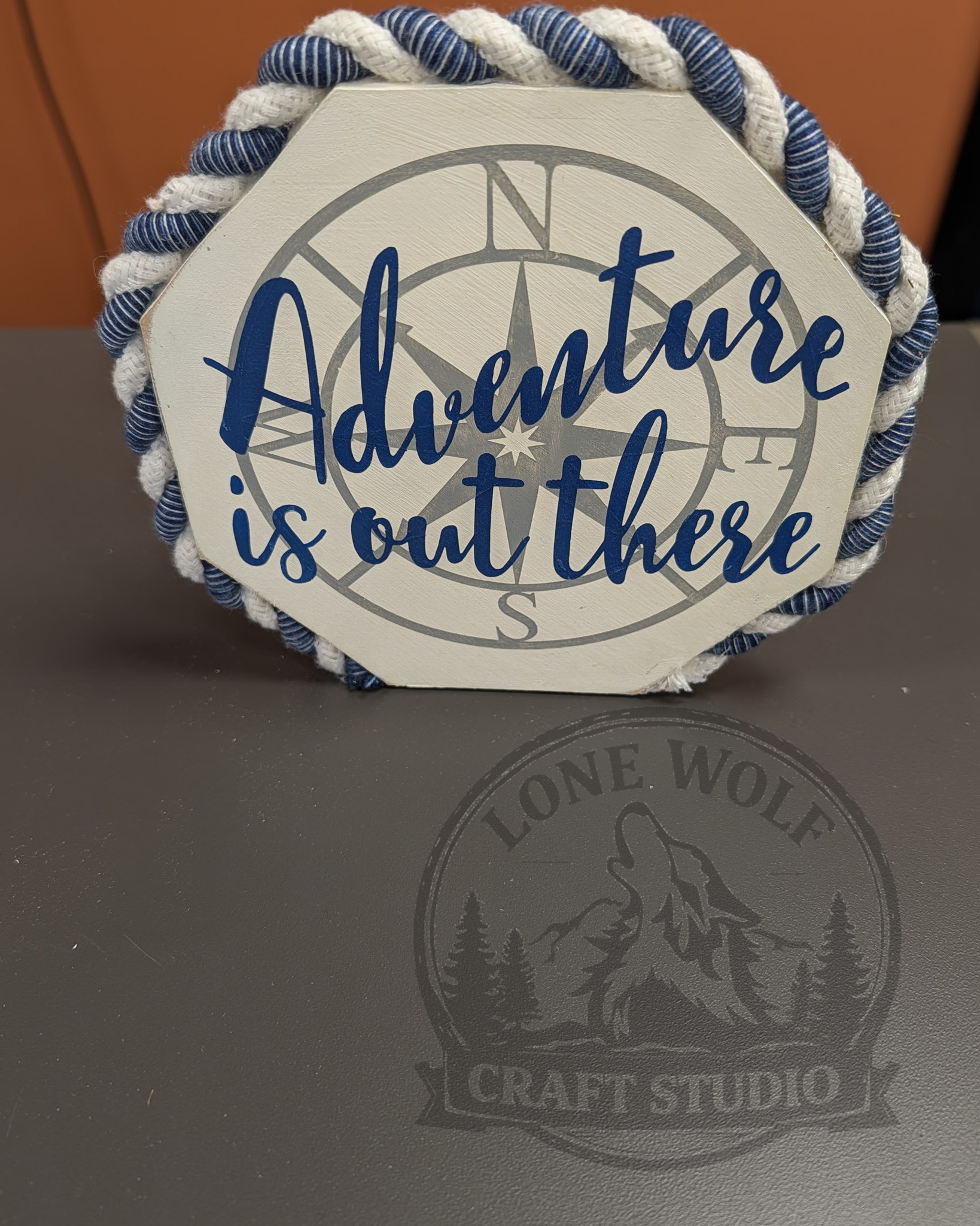 Adventure Is Out There Nautical Compass Shelf Sitter - Image 3