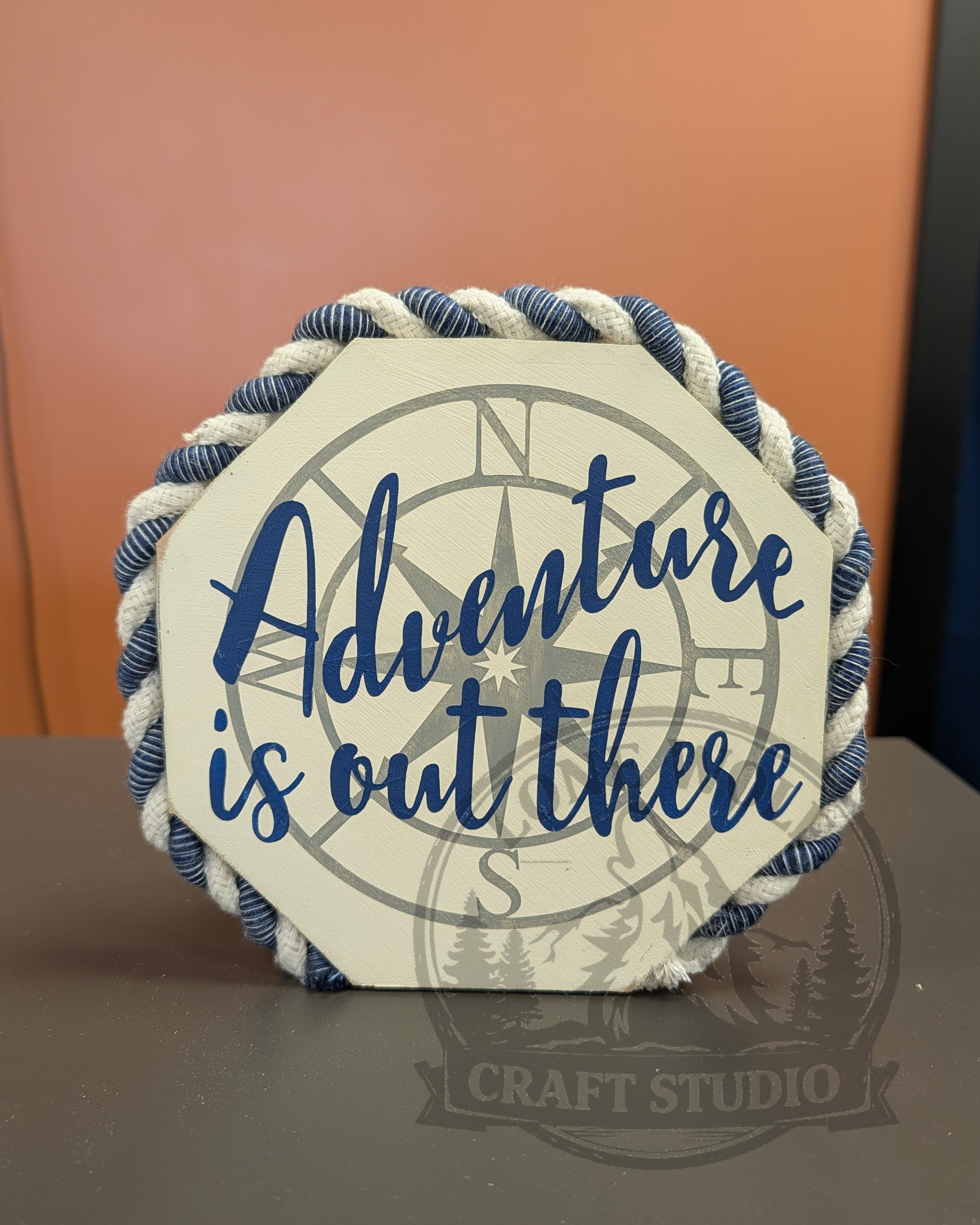 Adventure Is Out There Nautical Compass Shelf Sitter - Image 2