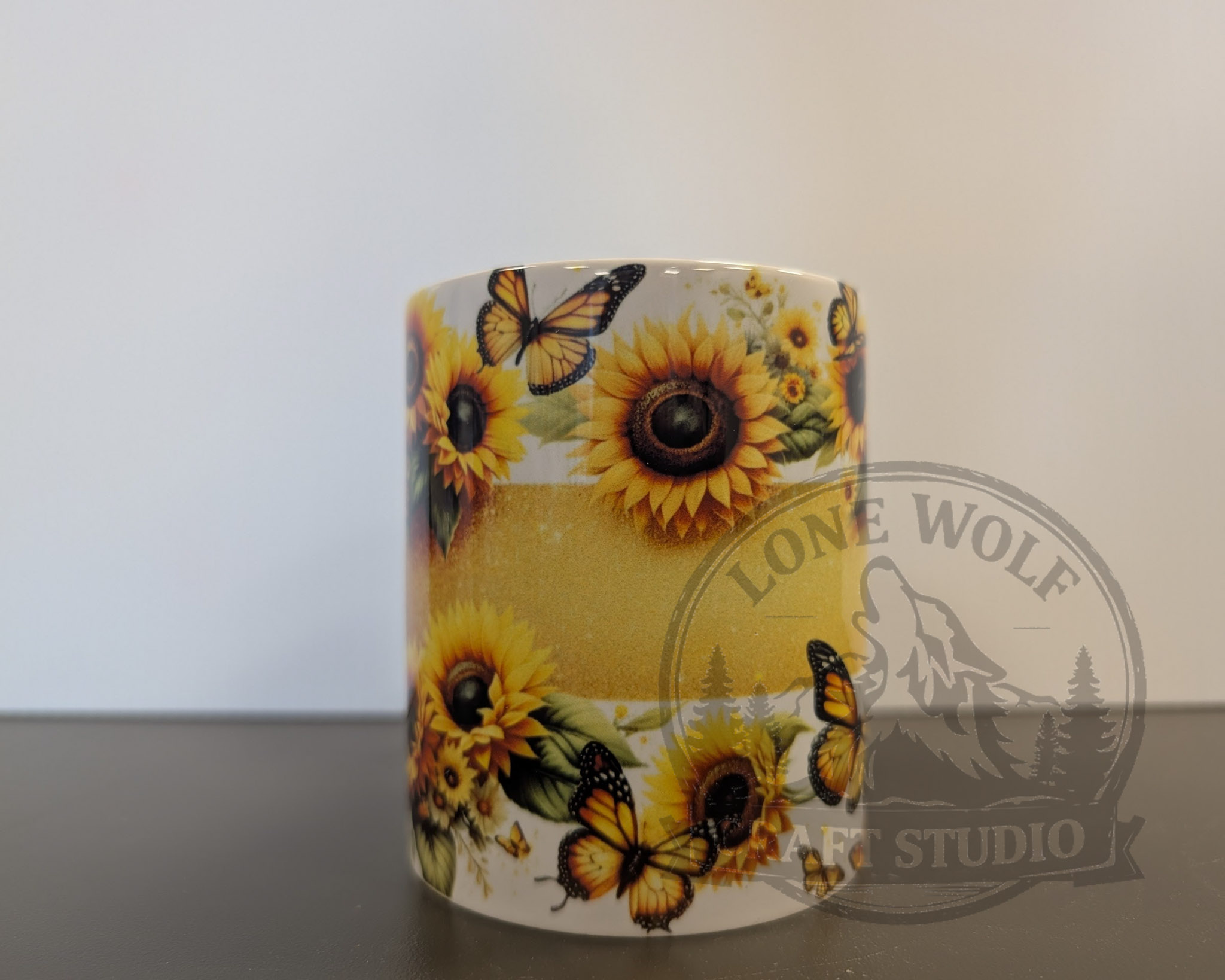 Sunflower & Monarch Butterfly Mug