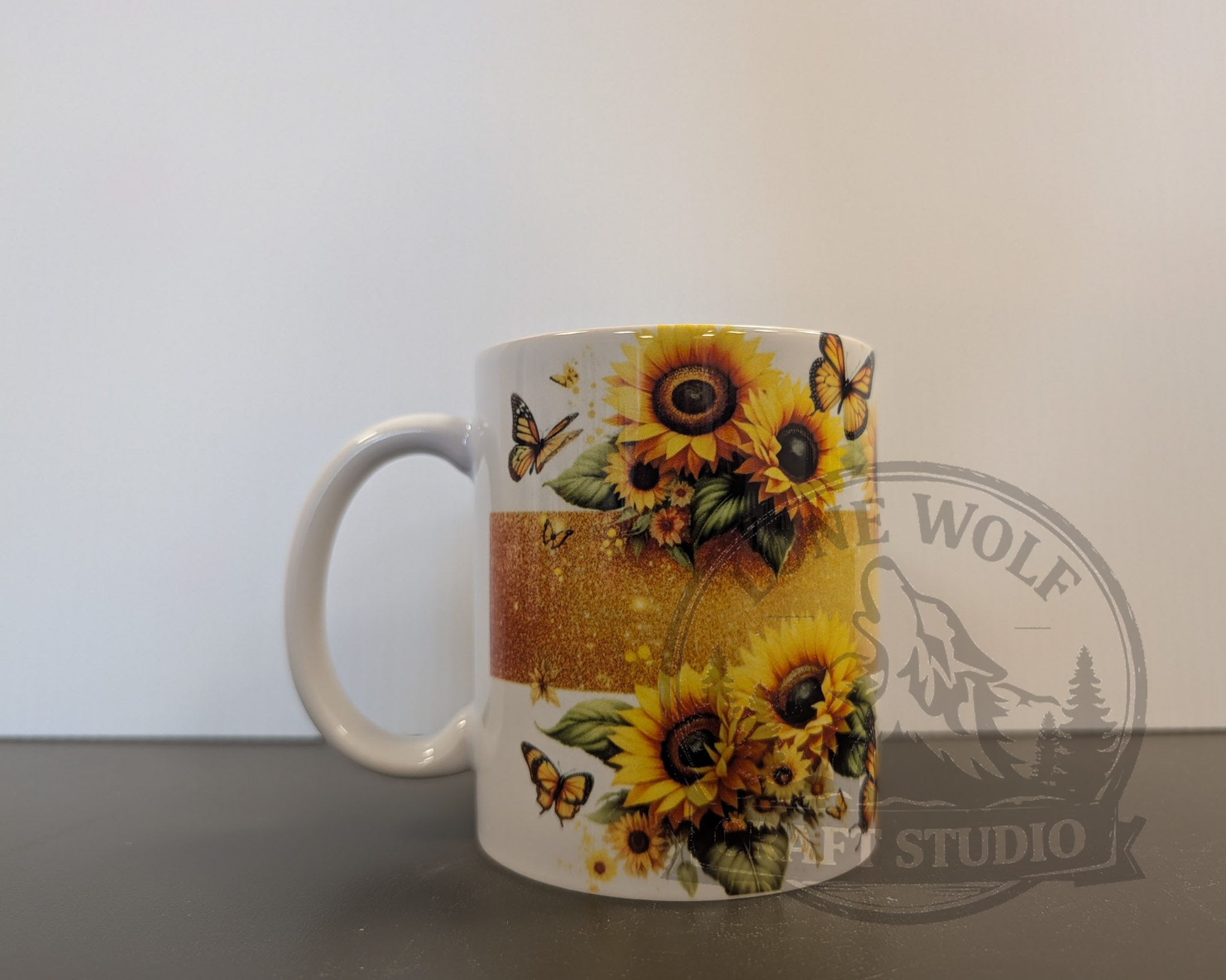 Sunflower & Monarch Butterfly Mug - Image 3