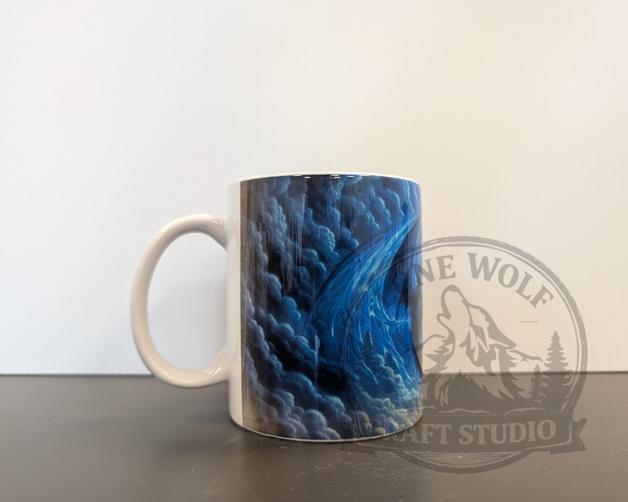 Blue Dragon Coffee Mug, Fantasy Dragon Mug - Image 3
