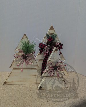 Distressed Finish Christmas Tree Set
