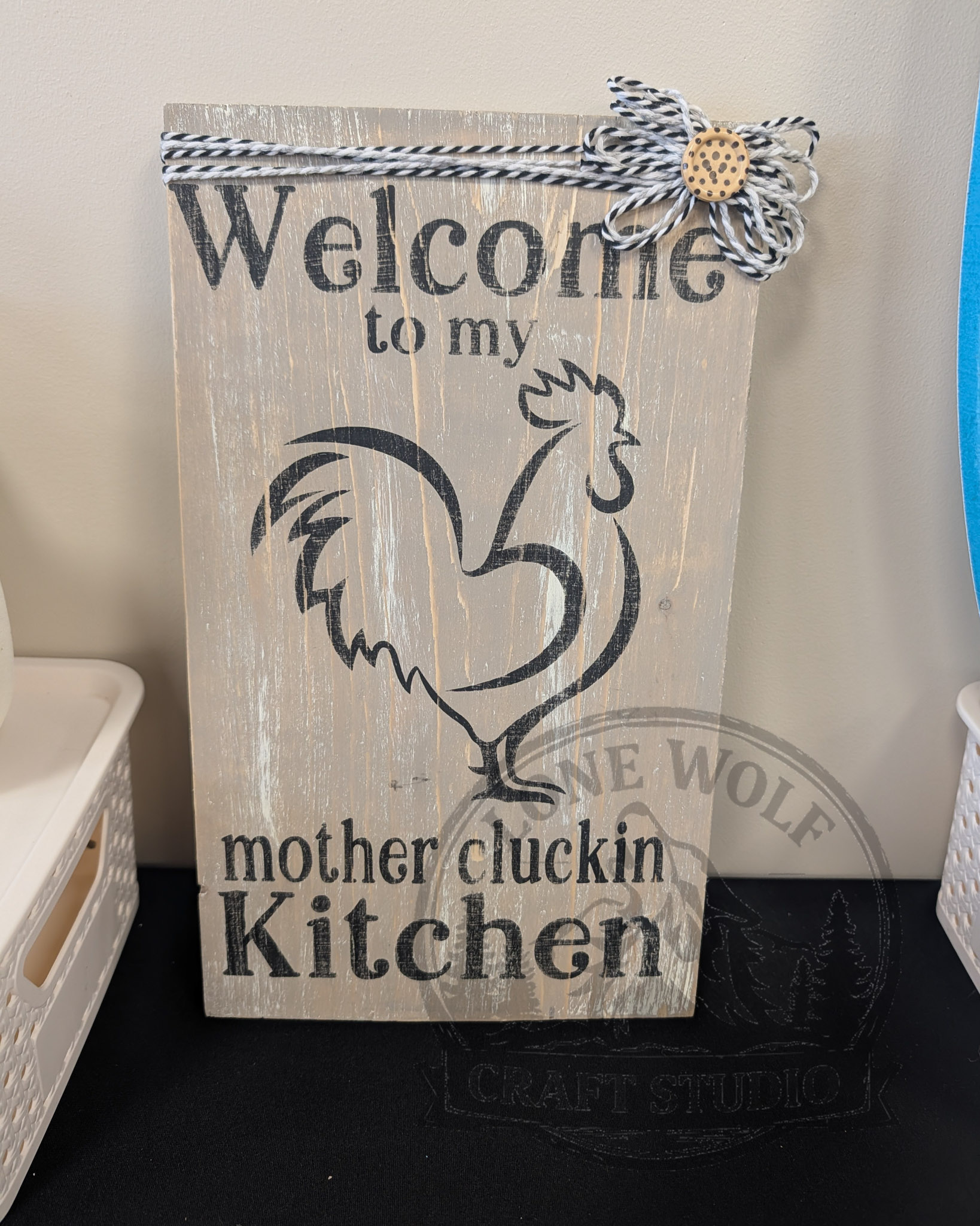 Wooden Rooster Kitchen Sign - Image 3