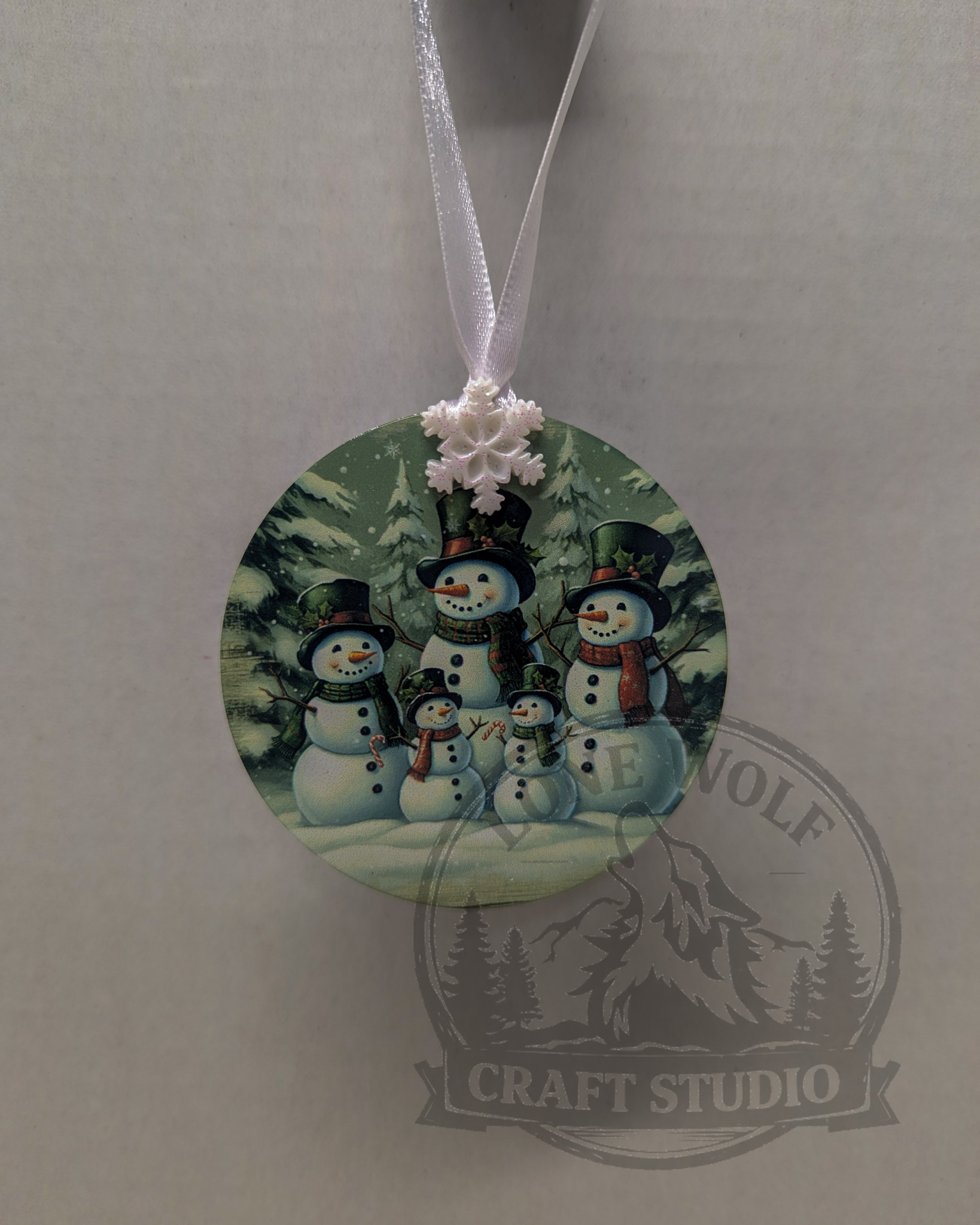 Ceramic Round Snowman 3" Ornaments - Image 2