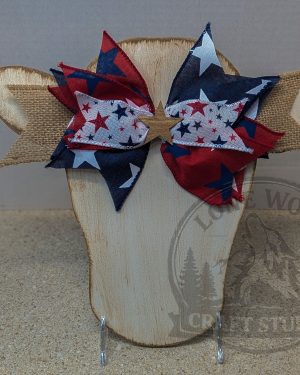 Handmade Patriotic Wooden Cow Head Wall Decor