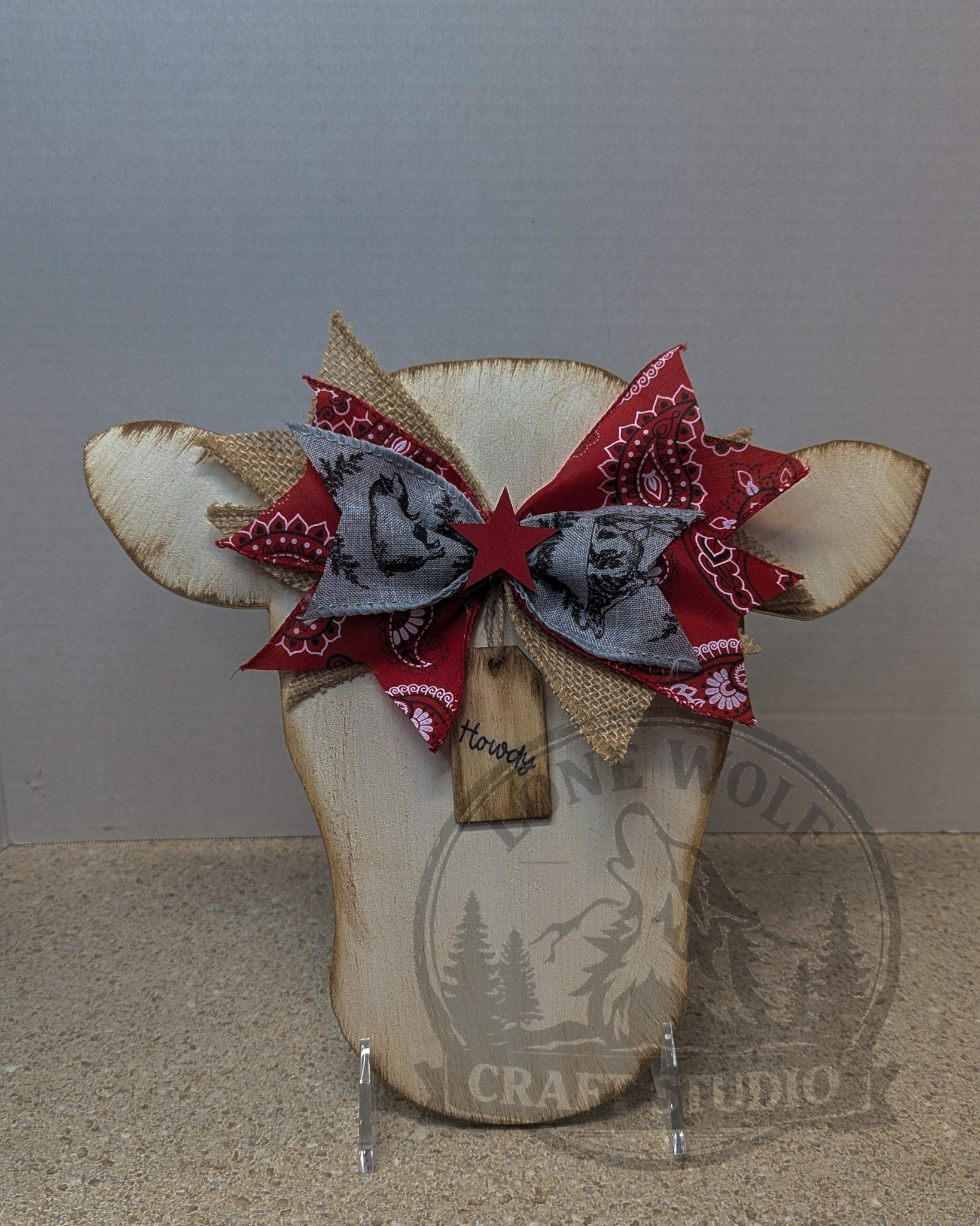Rustic Farmhouse Cow Head Wall Décor