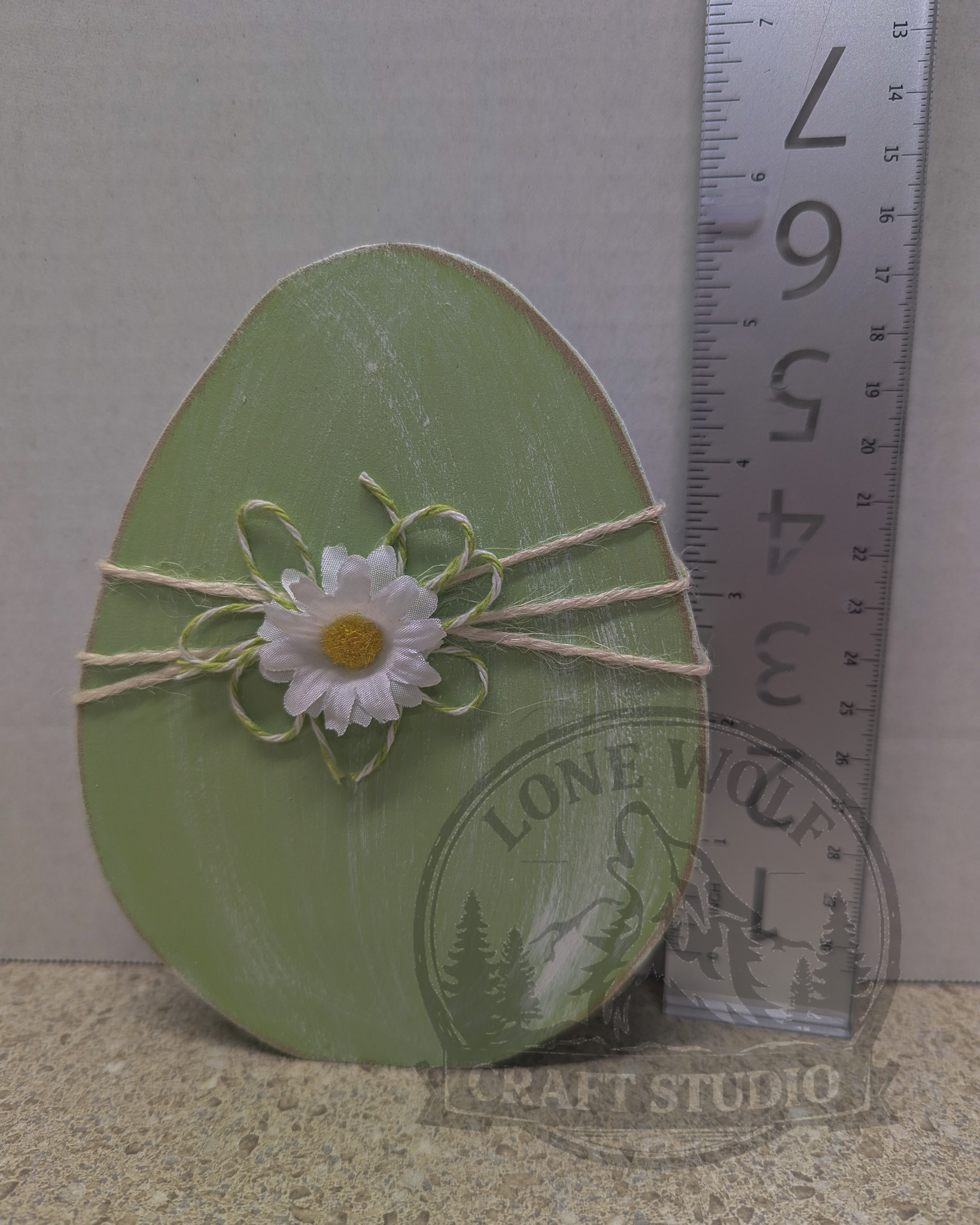 Pastel Wooden Easter Egg Trio - Image 2