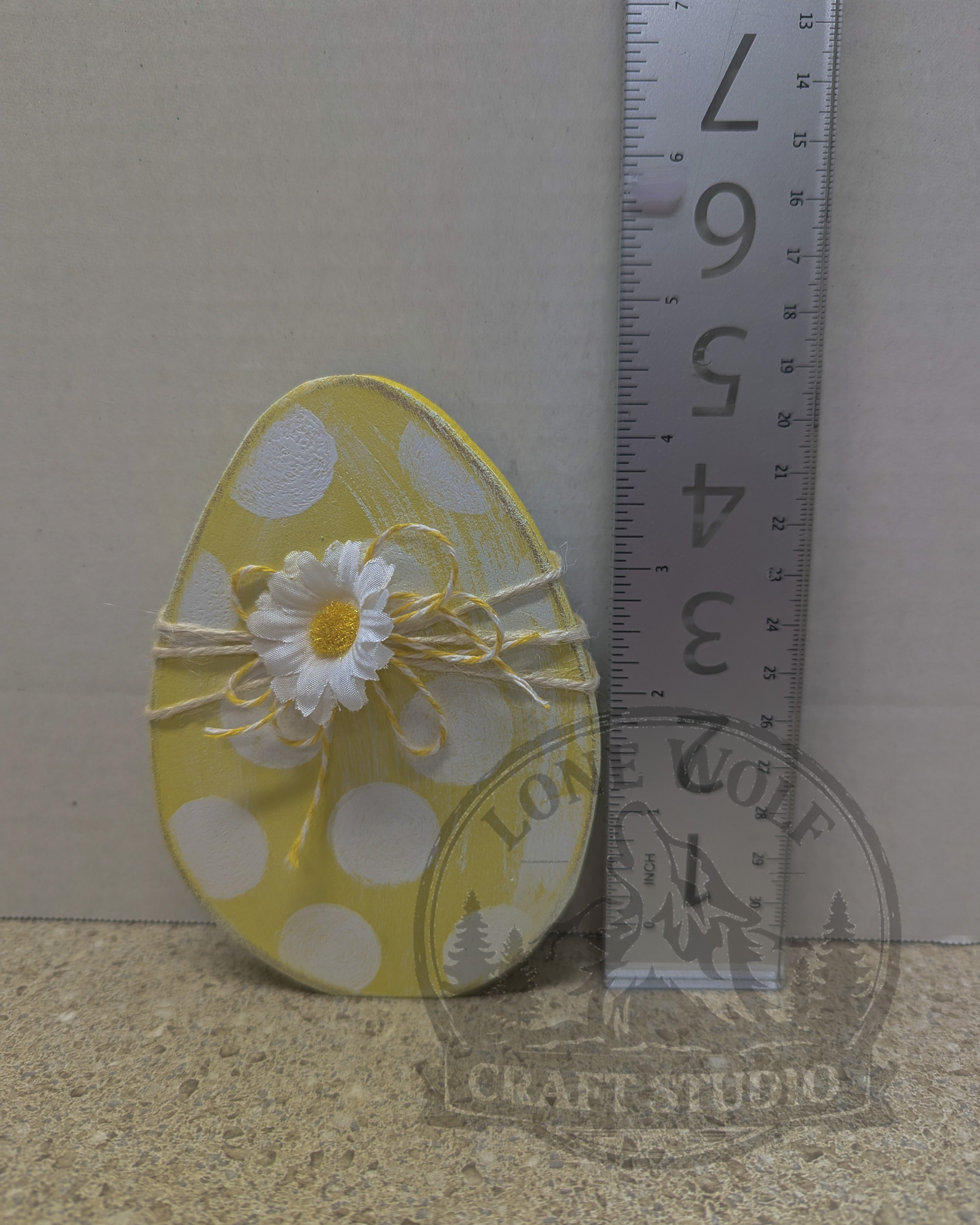 Pastel Wooden Easter Egg Trio - Image 4