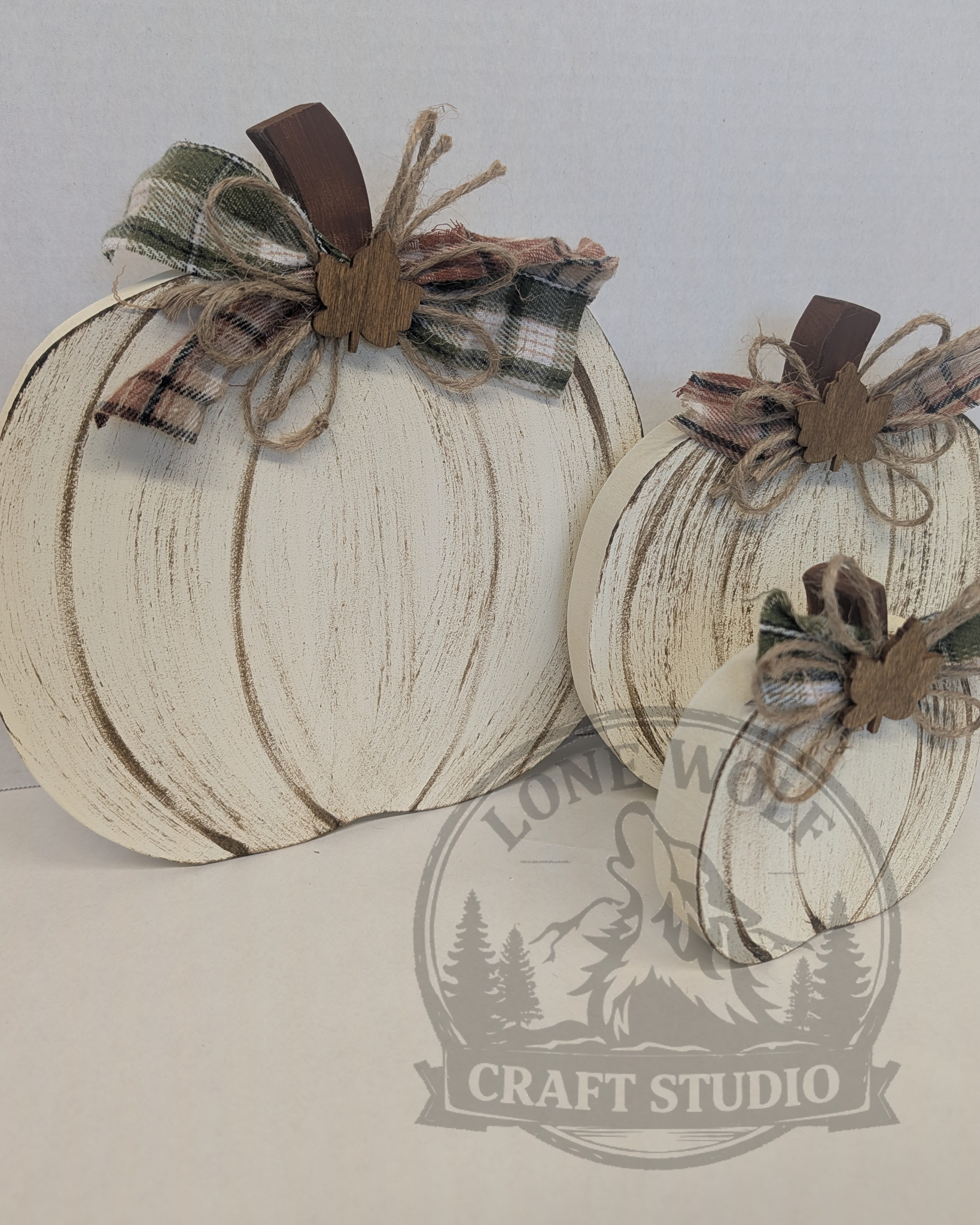 Vintage White Pumpkin Trio - Image 5