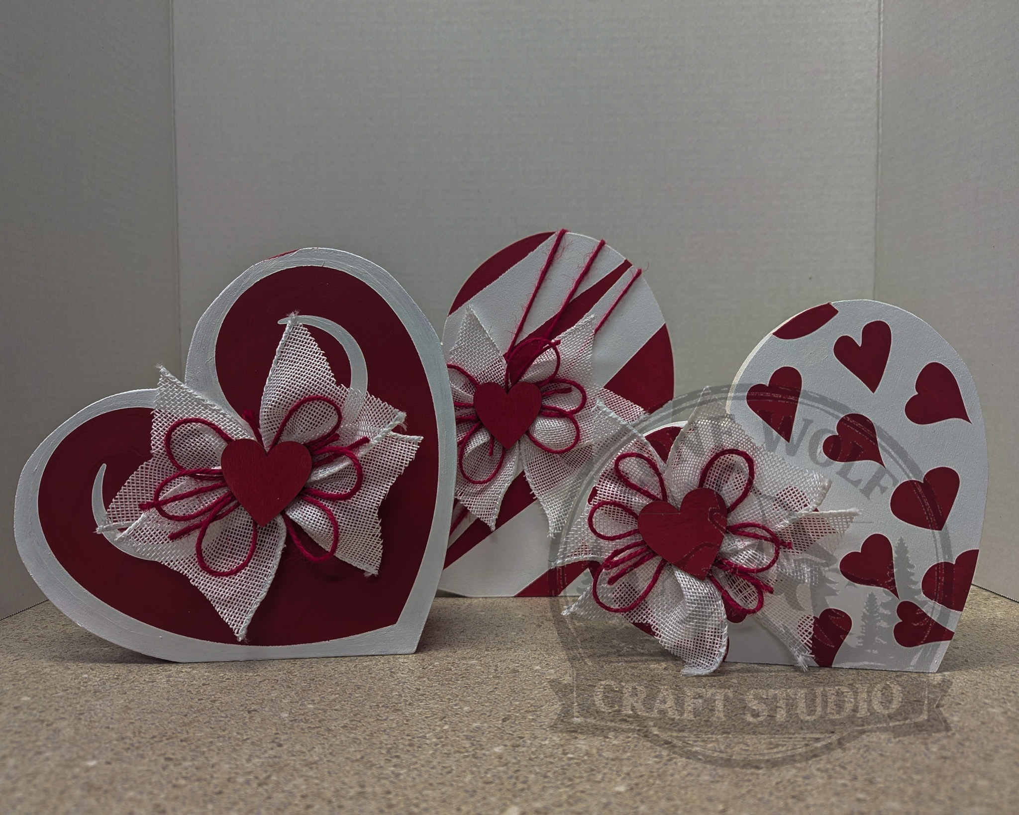 Valentine's Heart Decor Trio - Image 2