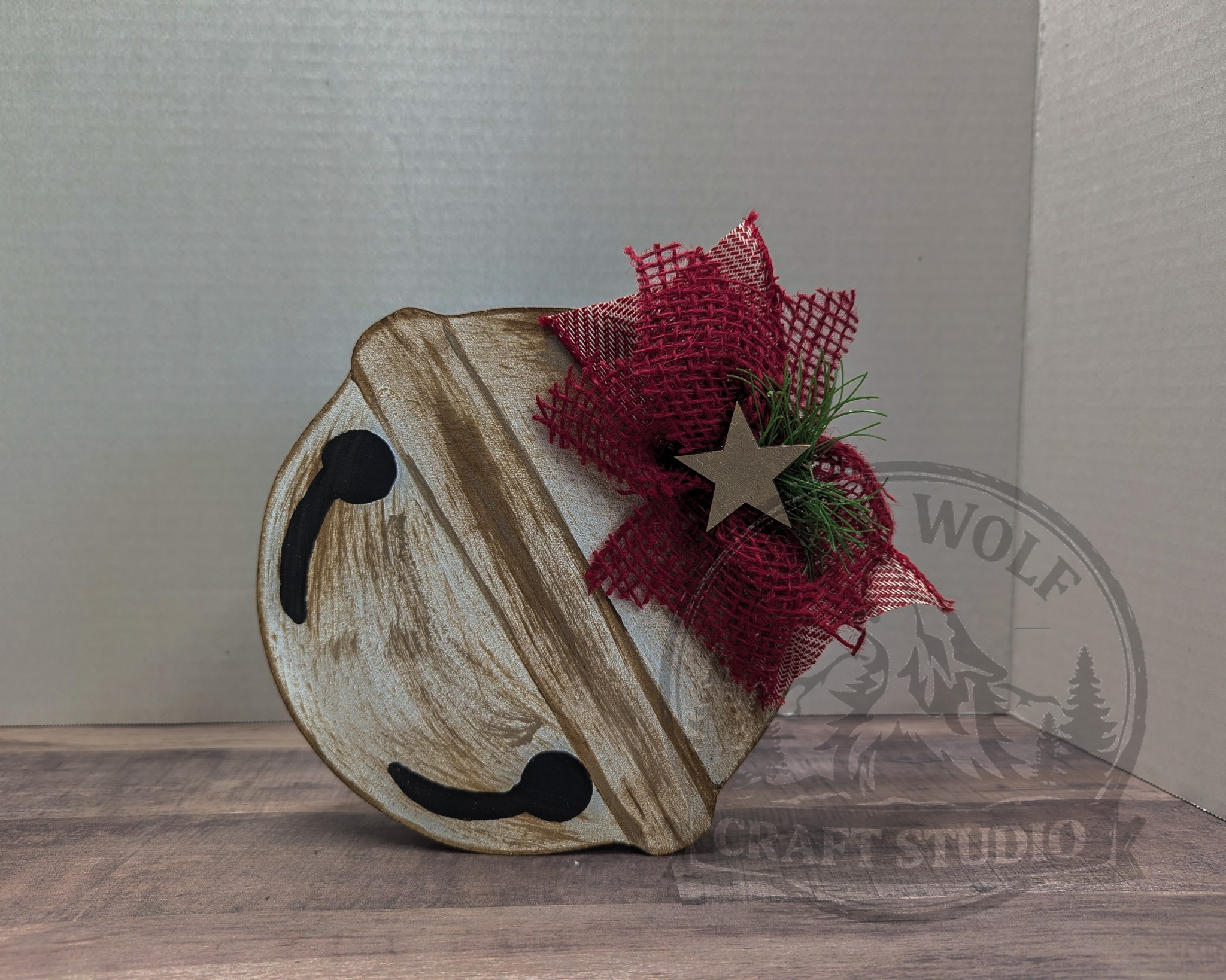 Sleigh Bell 3 piece Wood Set - Image 3