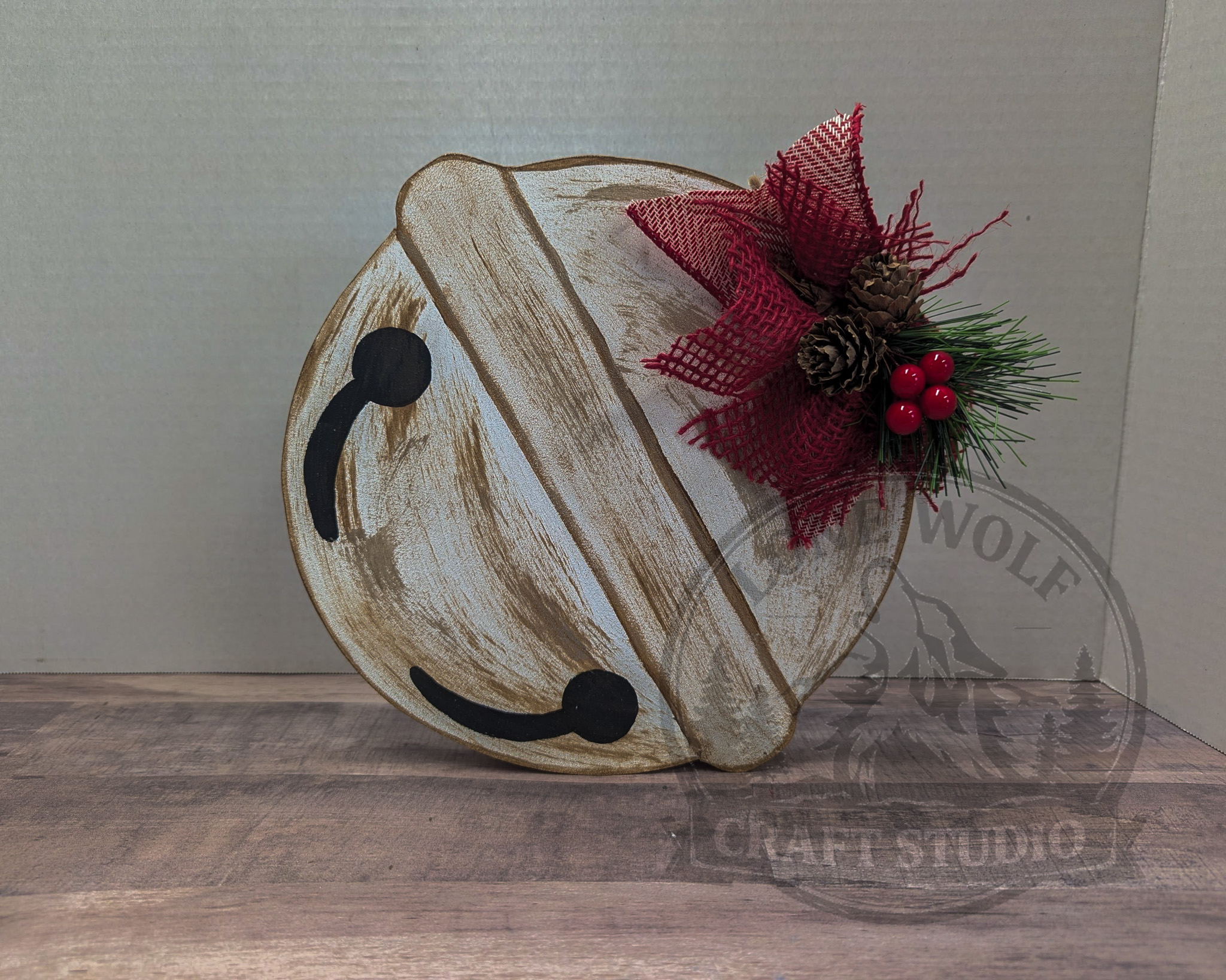 Sleigh Bell 3 piece Wood Set - Image 2