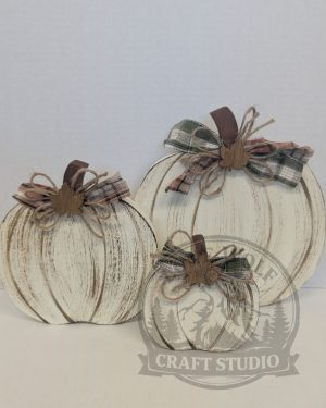 Vintage White Pumpkin Trio