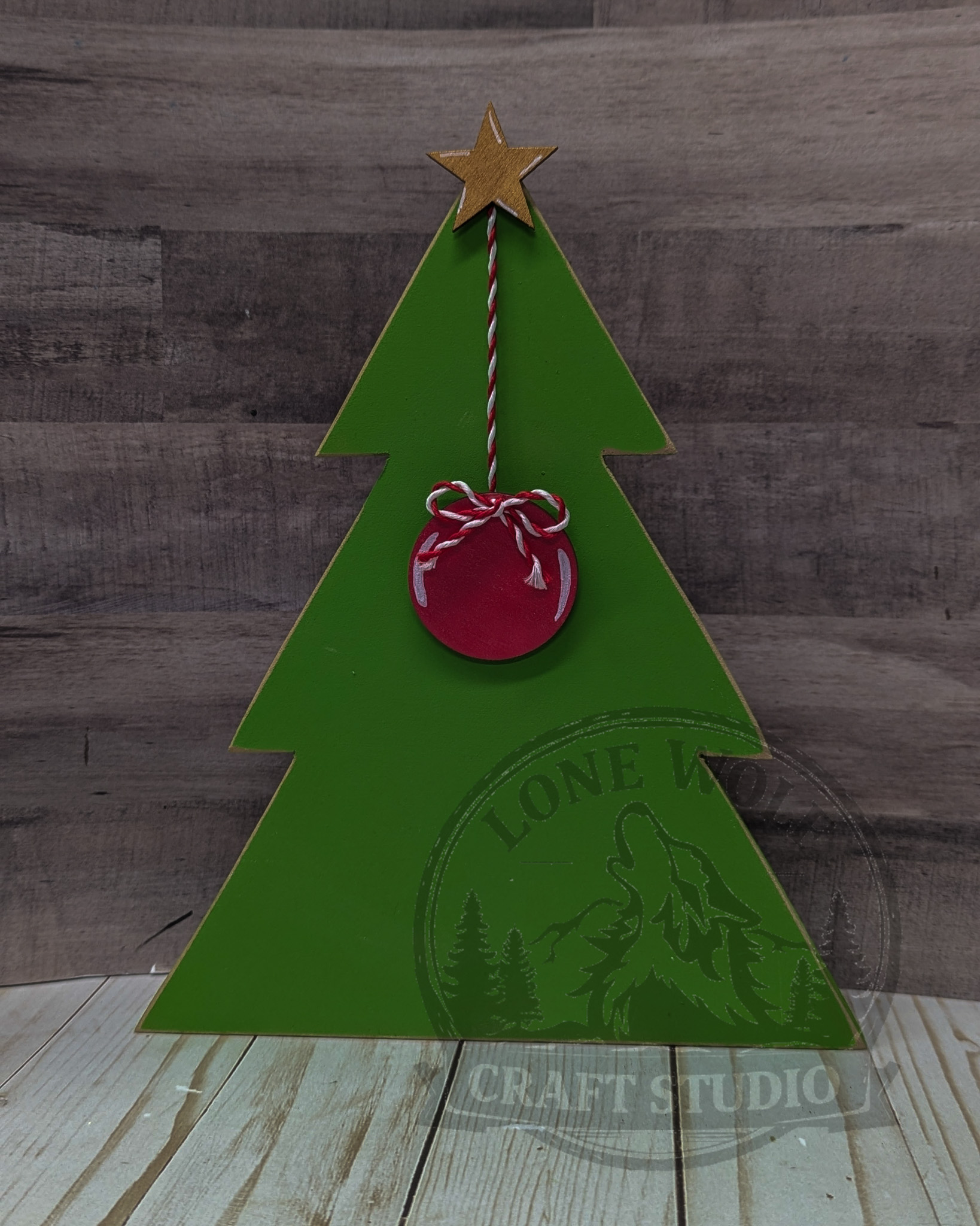 Vibrant Handcrafted Wooden Christmas Tree Set - Image 3