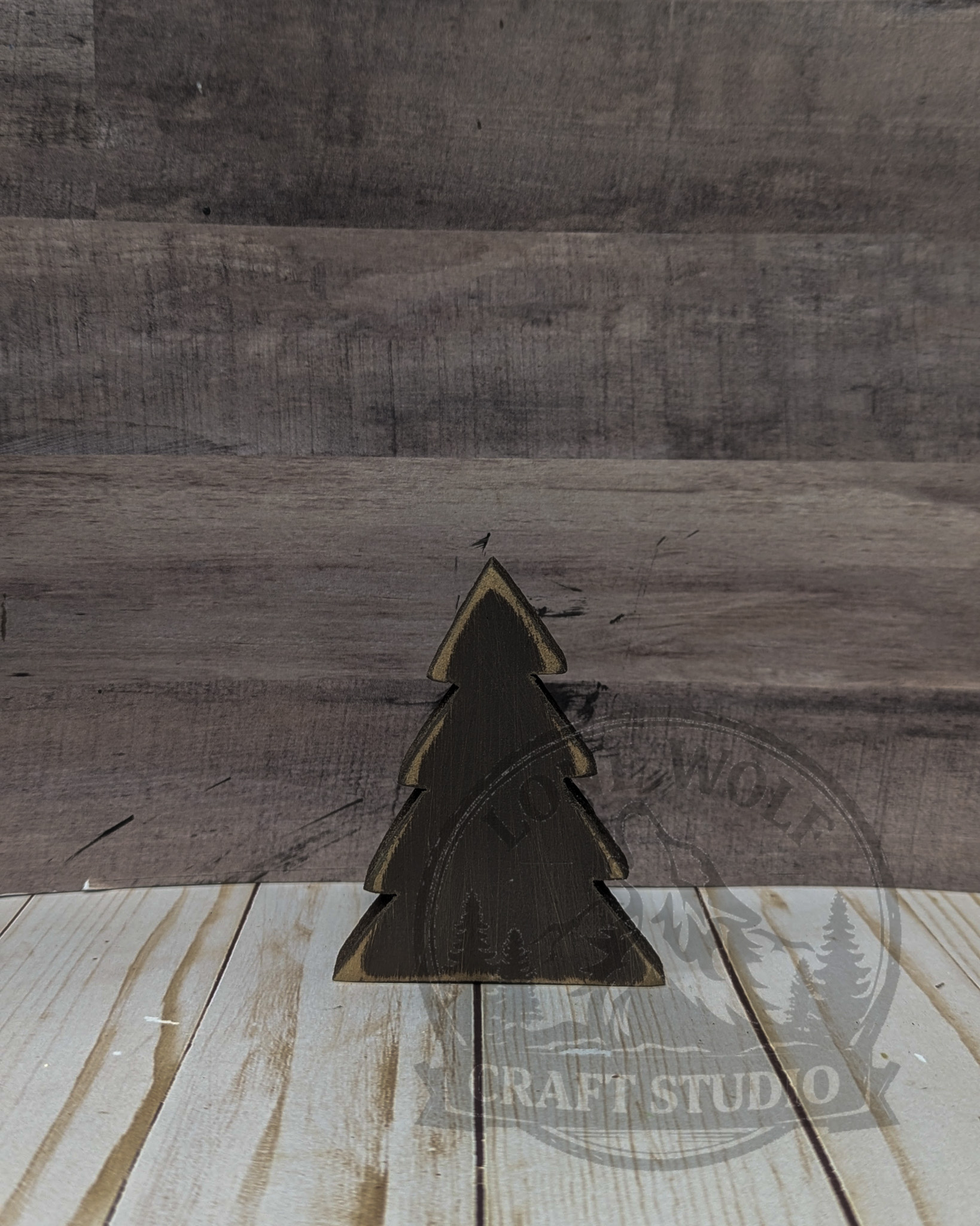 Vintage-Inspired Wooden Christmas Tree Set - Image 4