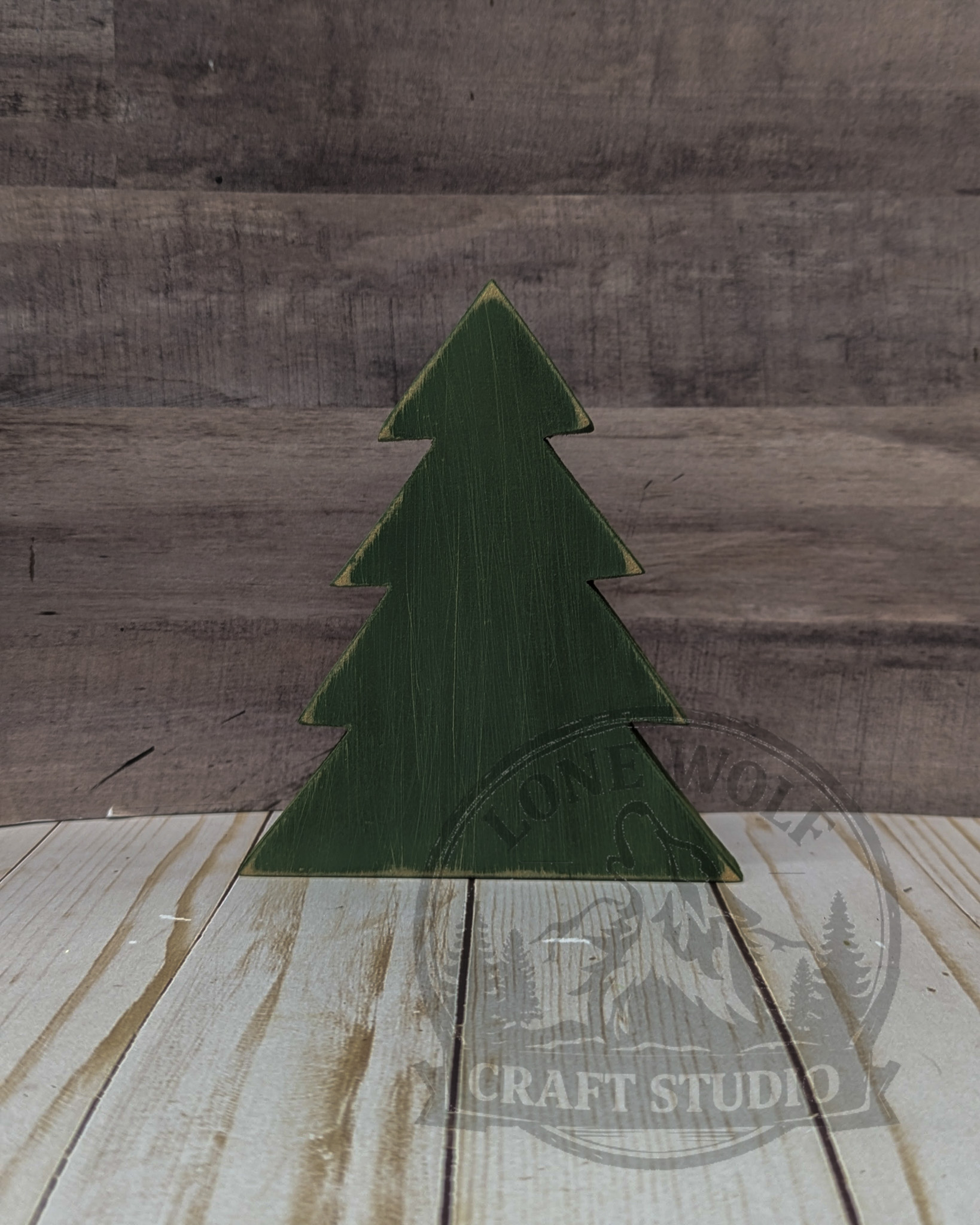 Vintage-Inspired Wooden Christmas Tree Set - Image 3