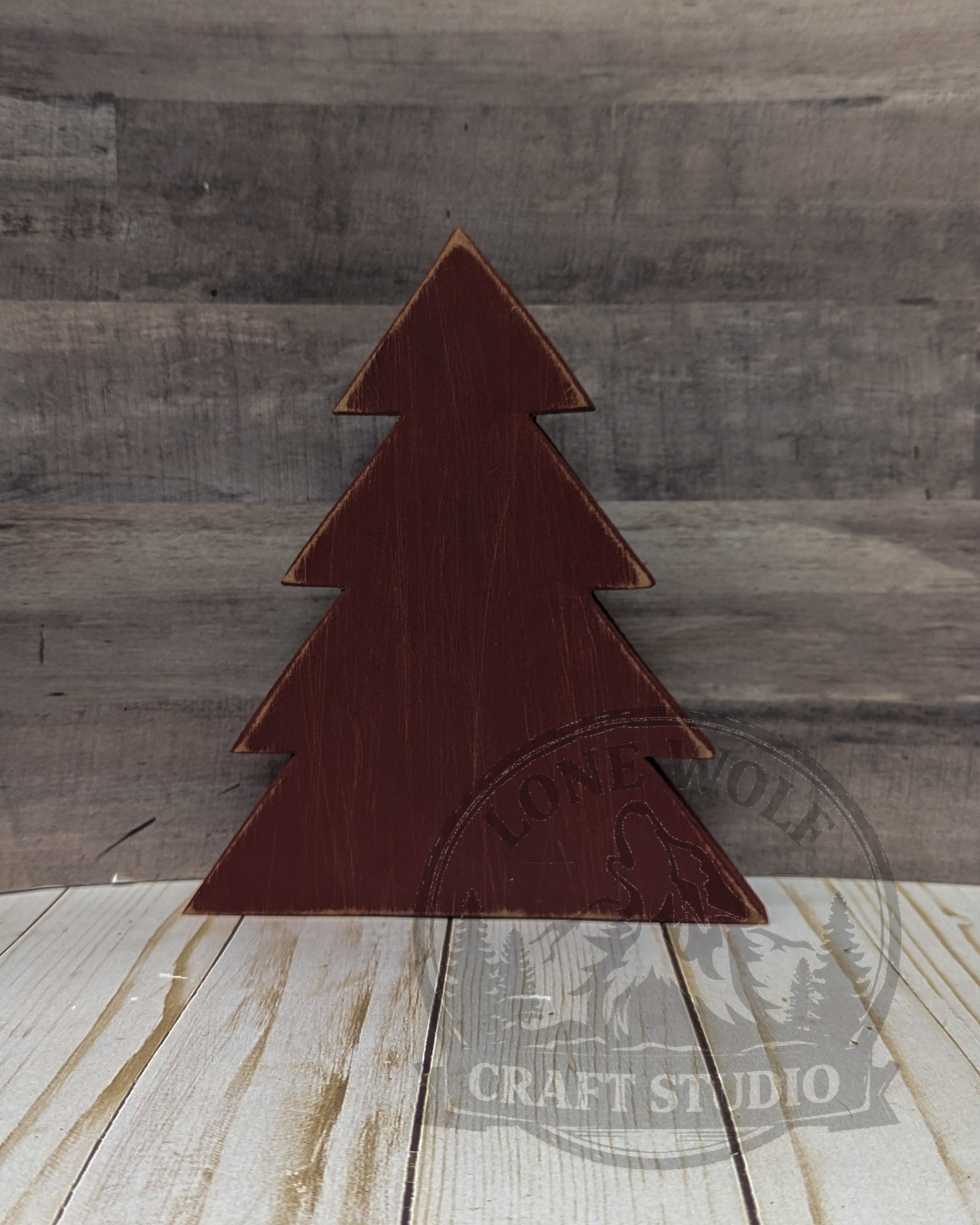 Vintage-Inspired Wooden Christmas Tree Set - Image 2