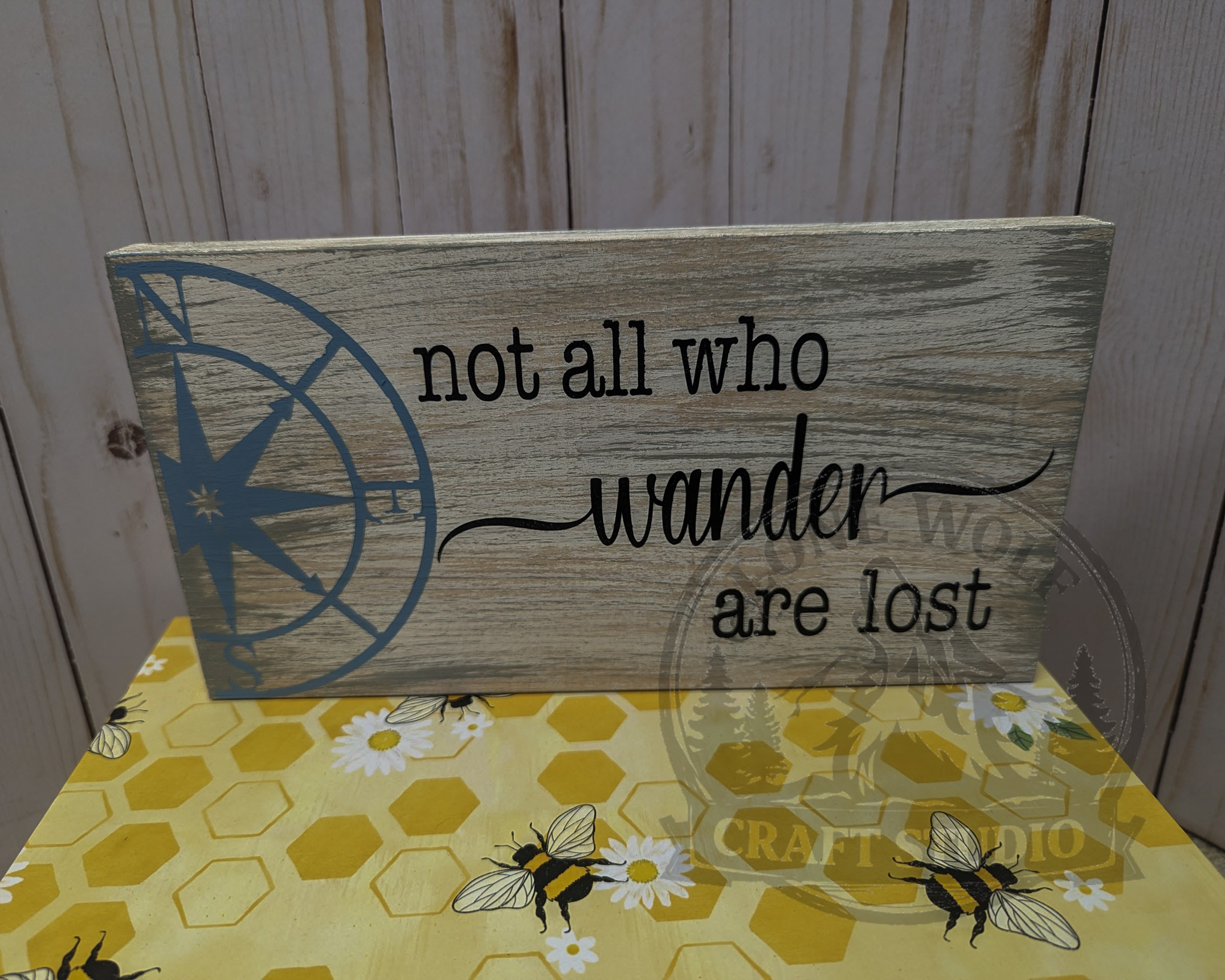 Not All Who Wander Are Lost Wood Sign - Image 2