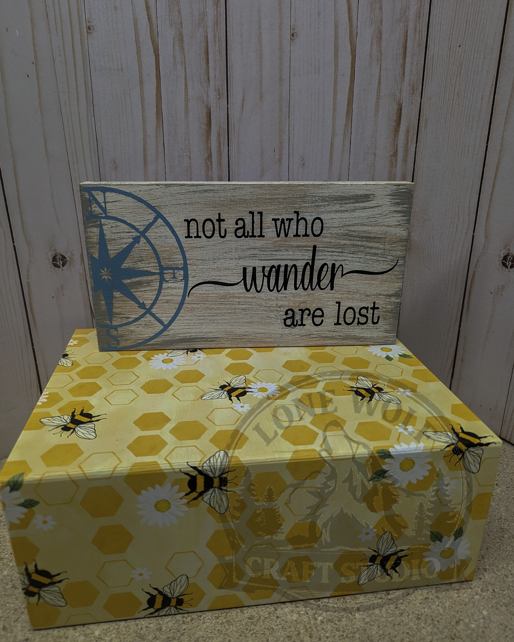 Not All Who Wander Are Lost Wood Sign