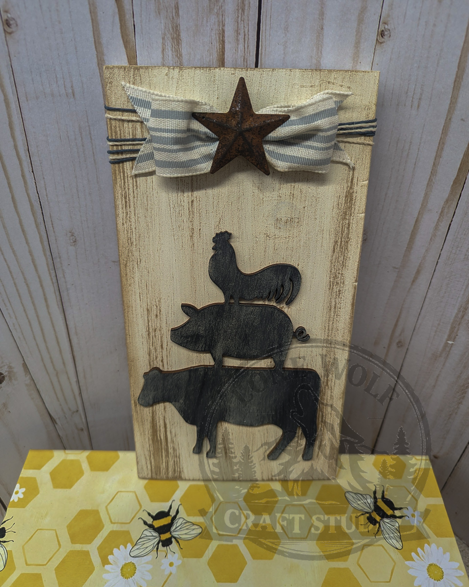 Farm Animal Stack Wooden Wall Sign - Image 5