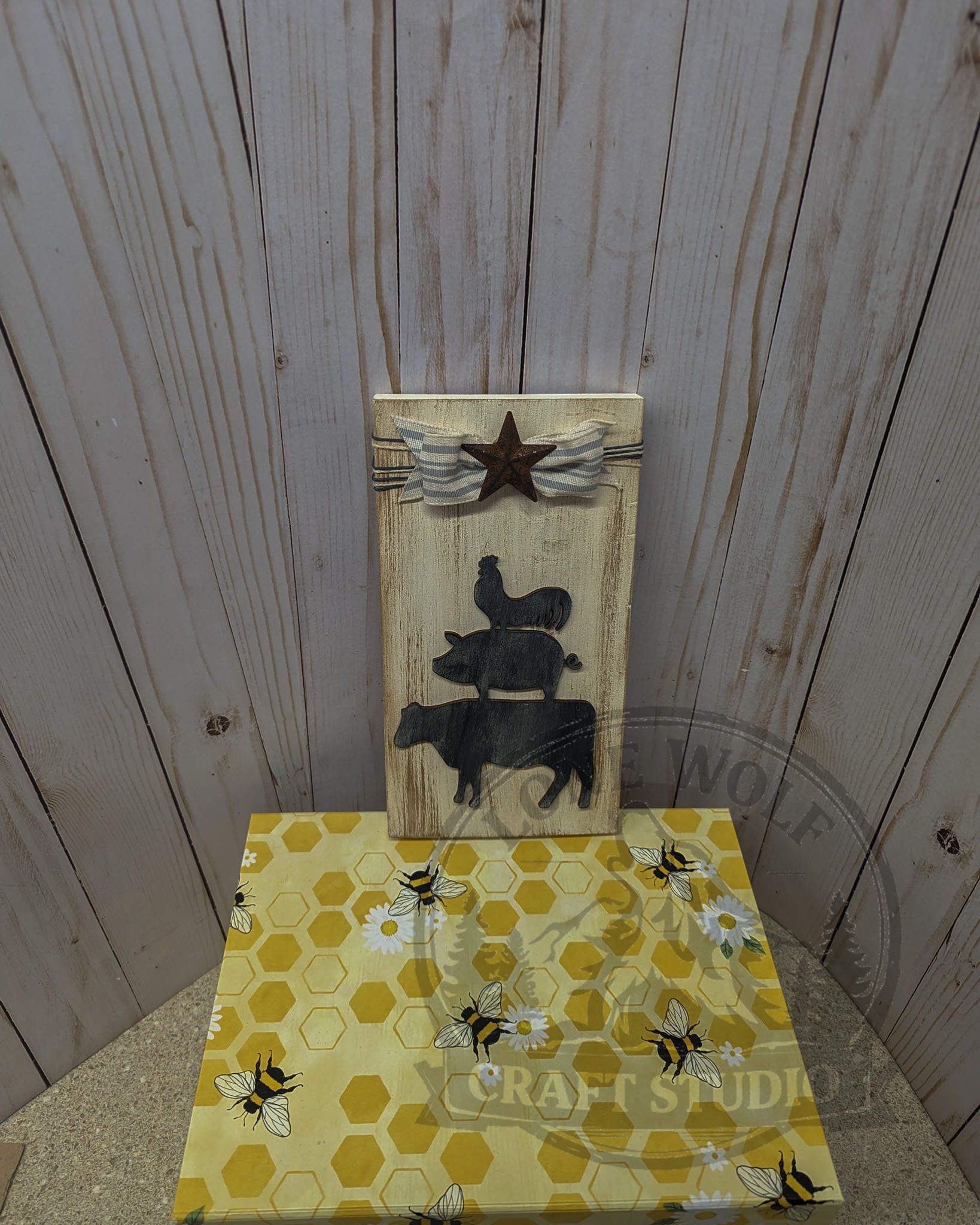Farm Animal Stack Wooden Wall Sign - Image 4