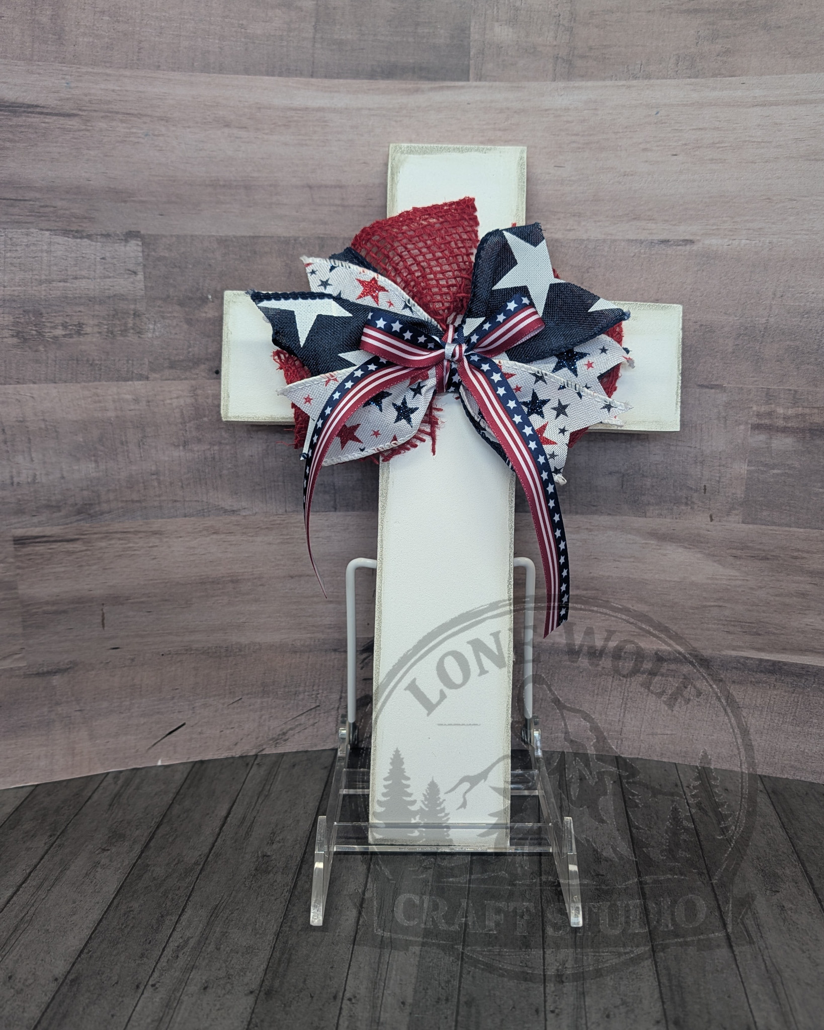 Wooden Patriotic Cross