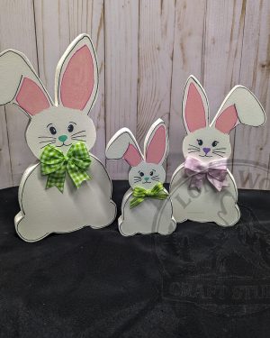 Handcrafted Wooden Easter Bunnies
